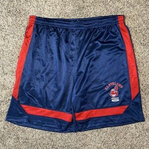 Vintage Cleveland Indians Shorts Mens 2XL MLB Shimmer Dazzle Shiny Chief Wahoo